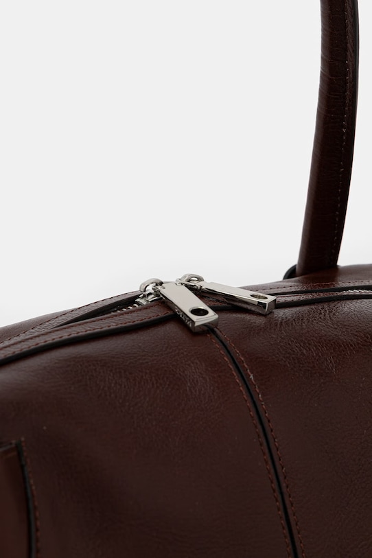 Кожена чанта MAX&Co. MCASAMBAG1 2616511066200 кафяв