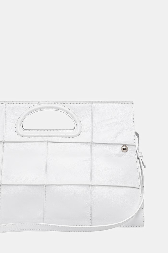 Αξεσουάρ Max&Co. Μικρή τσάντα γυναικεία δερμάτινη MCABIGBOOKBAG1 2616511017200 λευκό