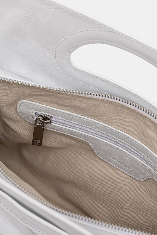 Max&Co. Μικρή τσάντα γυναικεία δερμάτινη MCABIGBOOKBAG1 λευκό 2616511017200