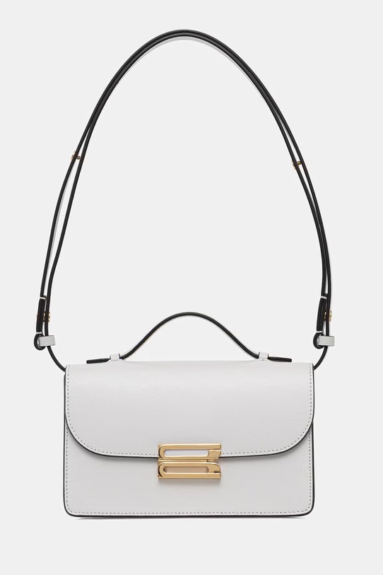 Victoria Beckham torebka crossbody damska skórzana Dorian szary B126AAC007425A