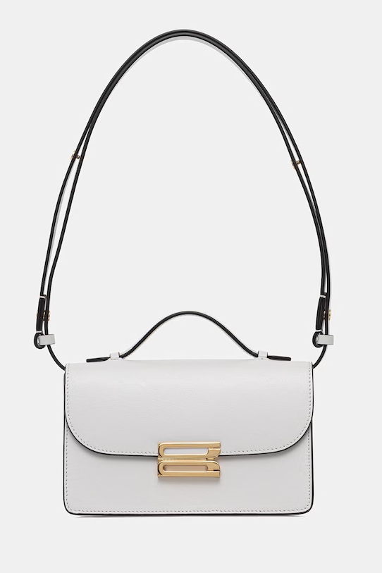 Victoria Beckham torebka crossbody damska skórzana Dorian szary B126AAC007425A