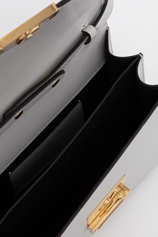 Victoria Beckham torebka crossbody damska skórzana Dorian B126AAC007425A szary