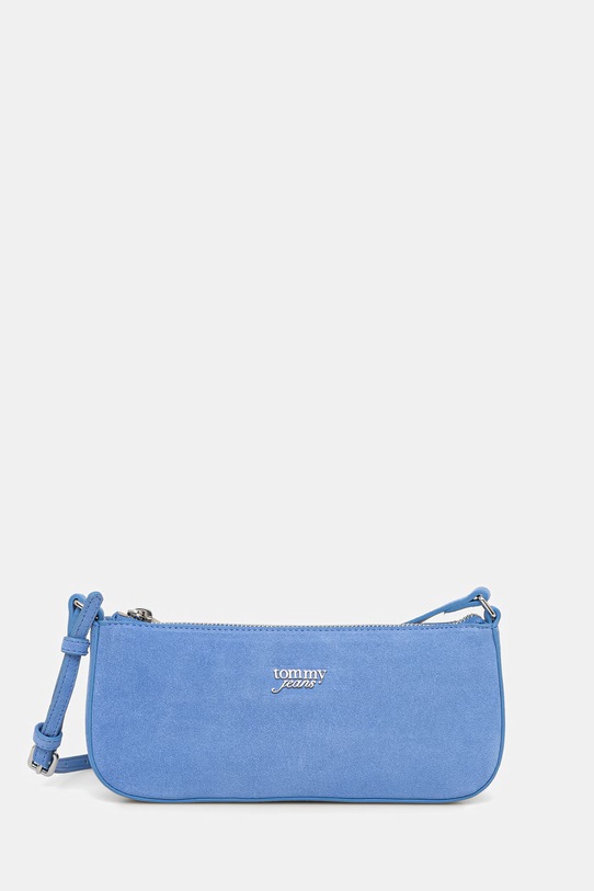 Tommy Jeans torebka damska z imitacji zamszu niebieski AW0AW18454