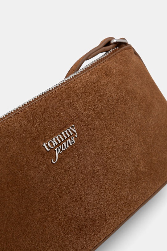 Tommy Jeans torebka damska z imitacji zamszu brązowy AW0AW18454