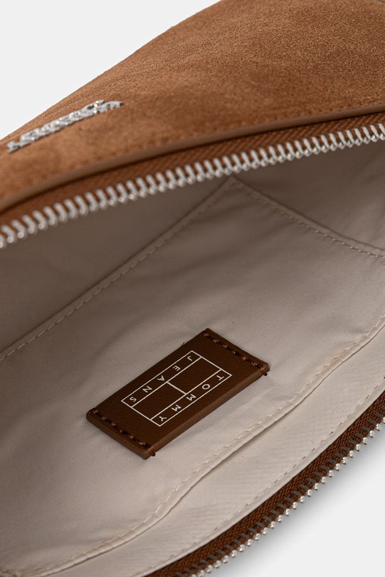 Tommy Jeans torebka damska z imitacji zamszu AW0AW18454 brązowy