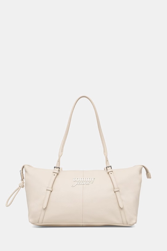 Tommy Jeans torebka damska z imitacji skóry beżowy AW0AW18472