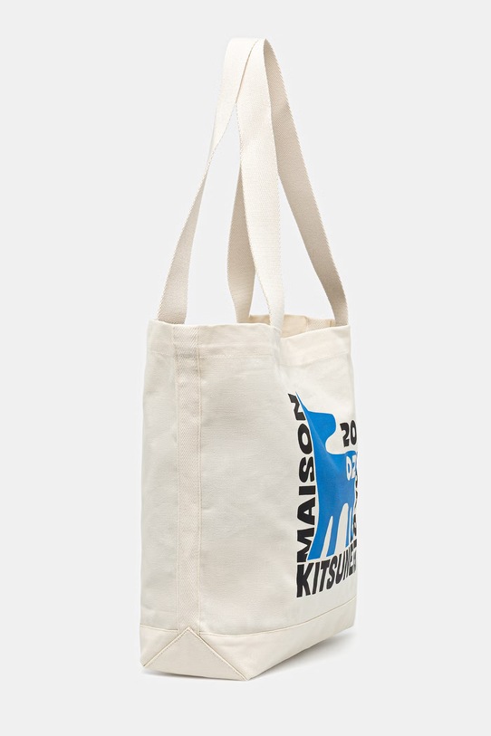 Maison Kitsuné Gallery Fox torebka shopper damska bawełniana QU05110WW9042 beżowy SS26