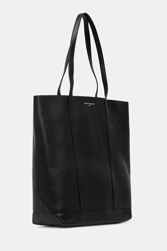 Maison Kitsuné torebka tote damska skórzana QU05101LC0045 czarny SS26