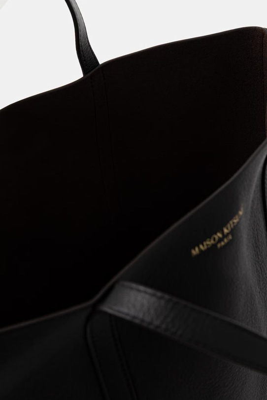 Maison Kitsuné torebka tote damska skórzana QU05101LC0045 czarny