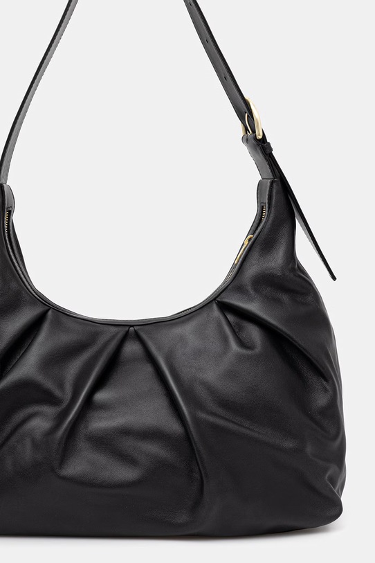 Akcesoria Maison Kitsuné Bloom torebka damska skórzana QU05103LR0058 czarny