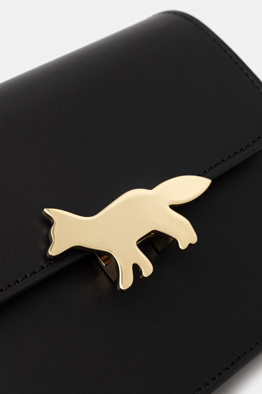 Maison Kitsuné Edie torebka crossbody damska skórzana czarny QU05170LR0001