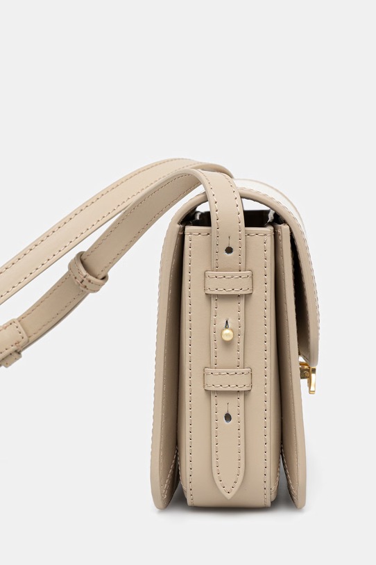 Maison Kitsuné Edie torebka kuferek damska skórzana QU05170OF0017 beżowy SS26