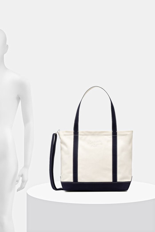 Maison Kitsuné Handwriting torebka tote damska bawełniana QU05104WB0050