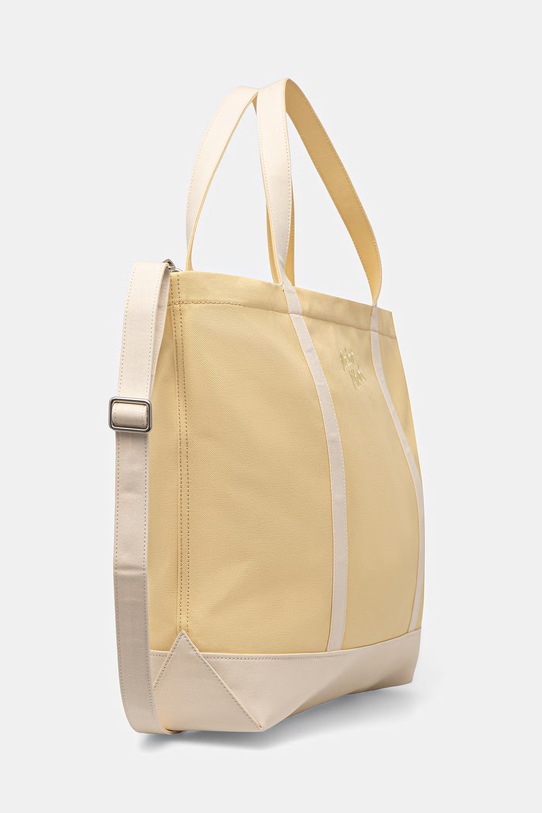 Maison Kitsuné Handwriting torebka tote damska bawełniana QU05105WB0050 żółty SS26