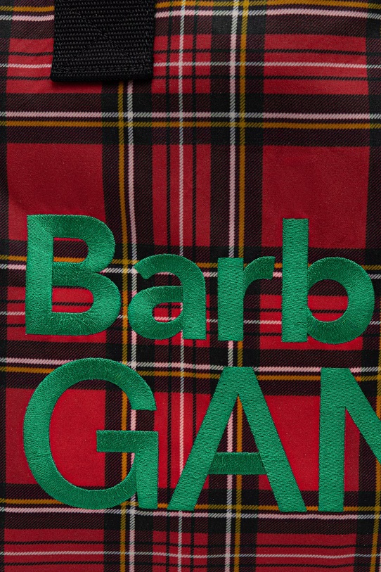 Barbour torebka bawełniana x GANNI Wax Tote Bag czerwony LBA0462TN11