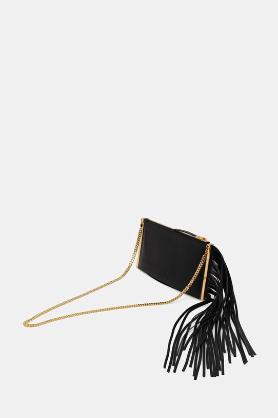 Akcesoria Elisabetta Franchi kopertówka damska skórzana BS05N63E2 czarny