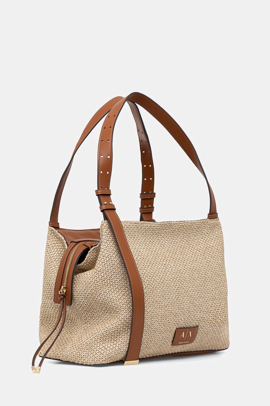 Armani Exchange geantă shopper pentru femei împletită XW002603.AF22683 bej SS26