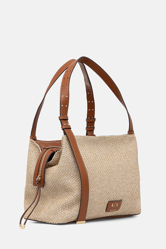 Armani Exchange geantă shopper pentru femei împletită XW002603.AF22683 bej SS26