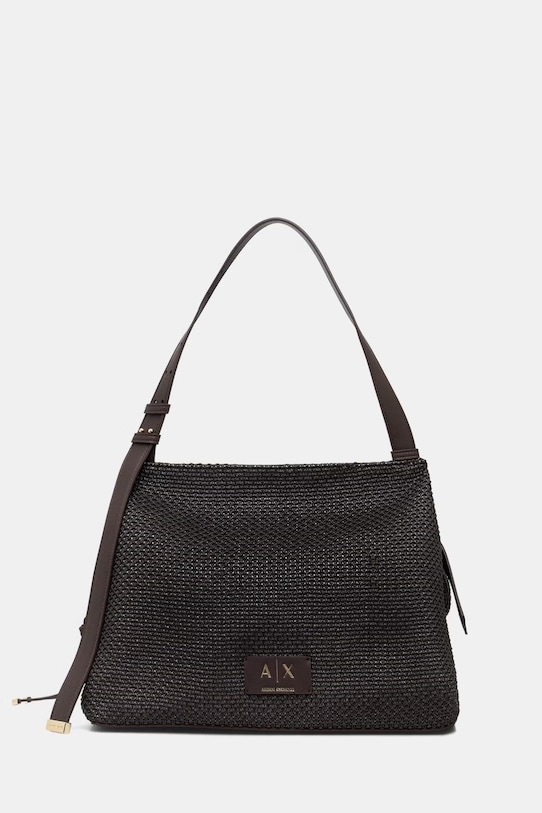 Armani Exchange geantă shopper pentru femei împletită maro XW002603.AF22683