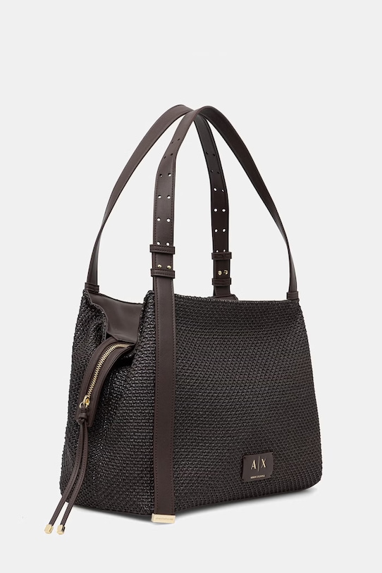 Armani Exchange geantă shopper pentru femei împletită XW002603.AF22683 maro SS26