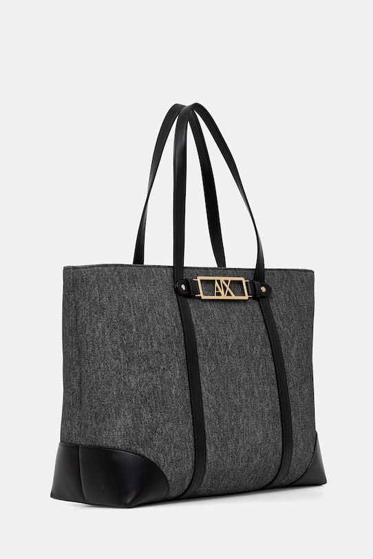 Armani Exchange geantă shopper pentru femei, cu imitație de piele XW002608.AF22685 negru SS26