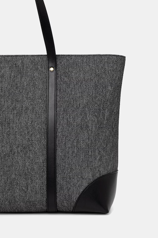 Accesorii Armani Exchange geantă shopper pentru femei, cu imitație de piele XW002608.AF22685 negru