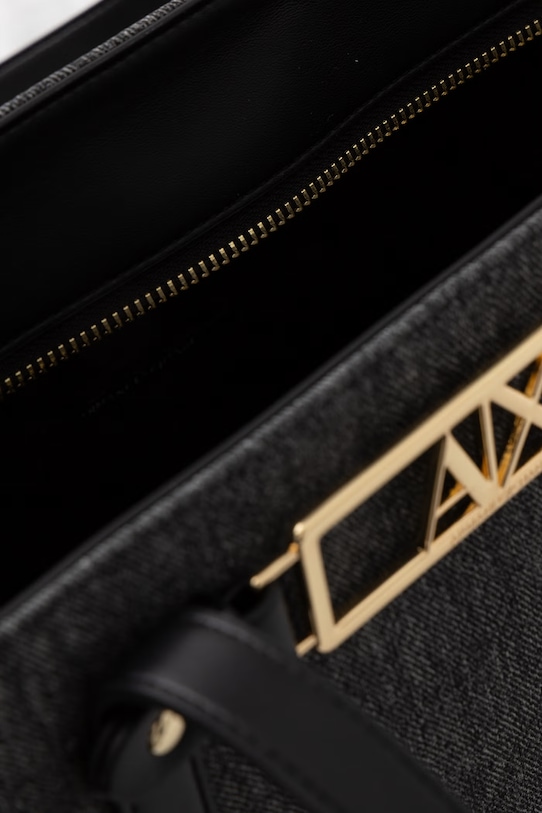 Armani Exchange geantă shopper pentru femei, cu imitație de piele XW002608.AF22685 negru