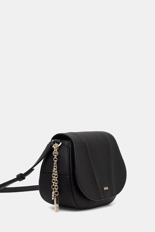 BOSS crossbody kabelka dámska z imitácie kože SALLEY SADDLE 50563316 čierna SS26
