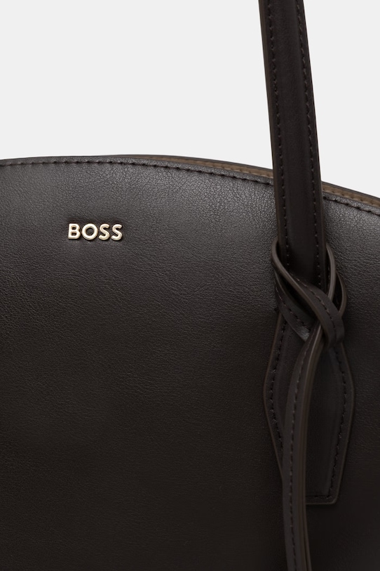 BOSS geantă shopper pentru femei, din piele NUMAH Chapelier Tote maro 50563842