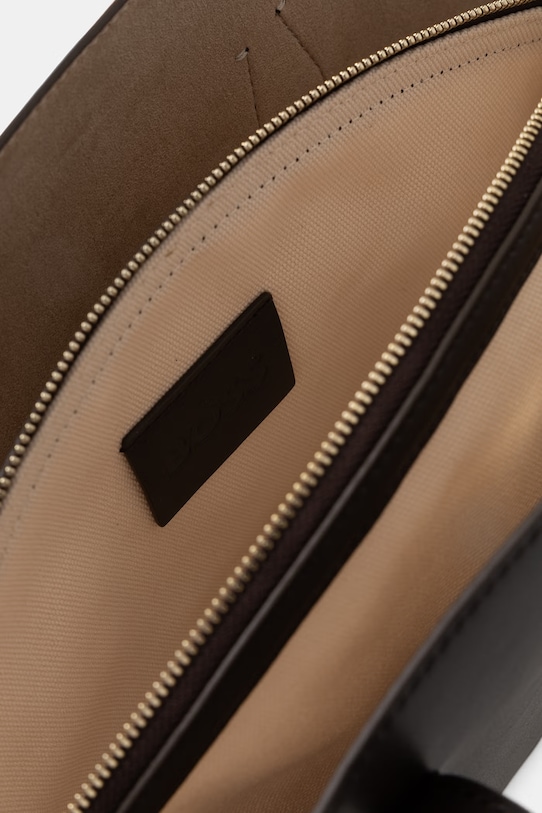 BOSS geantă shopper pentru femei, din piele NUMAH Chapelier Tote 50563842 maro