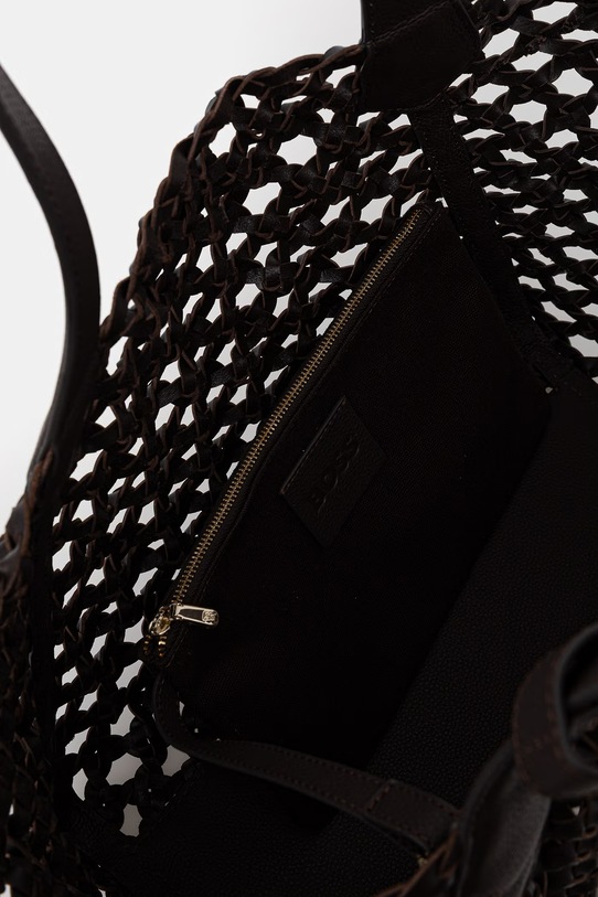 BOSS shopper γυναικεία δερμάτινη Lenah Tote W 50563411 καφέ