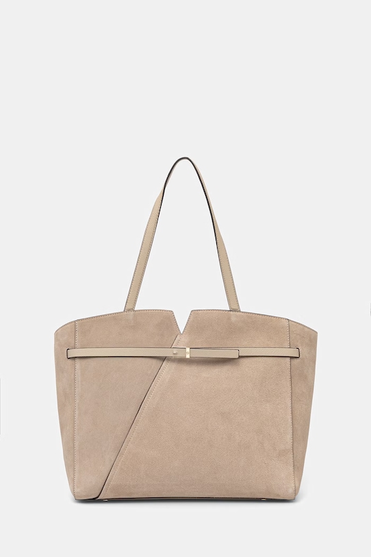 BOSS shopper torba ženska semišasta bež 50567595