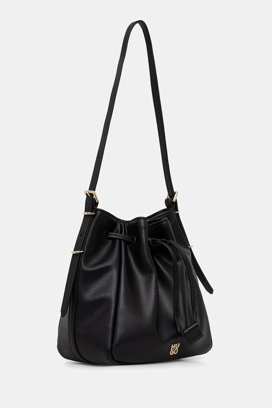 HUGO torebka worek damska z imitacji skóry Neeko PN_Drawstring 50562993 czarny SS26