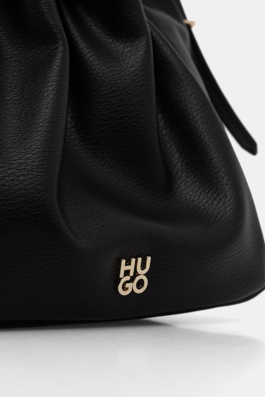 HUGO torebka worek damska z imitacji skóry Neeko PN_Drawstring czarny 50562993