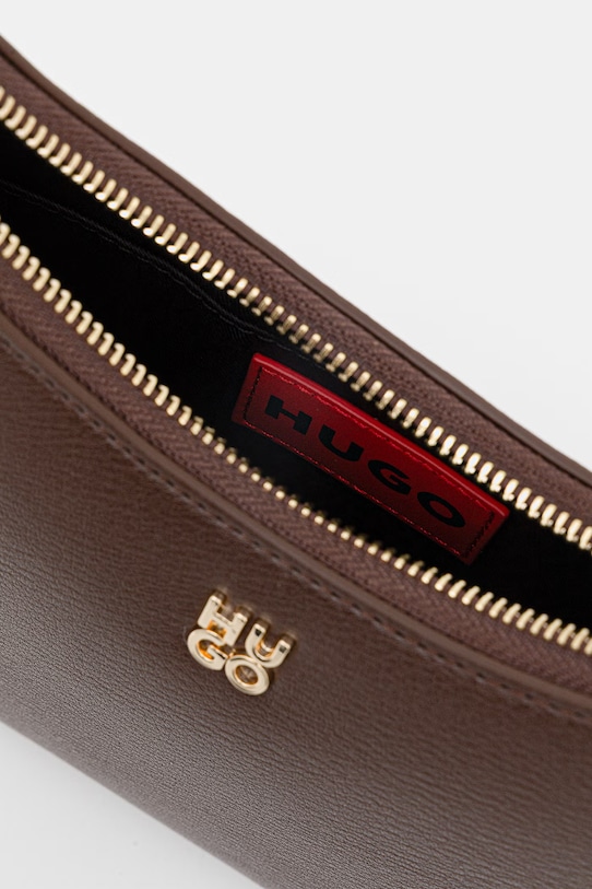 HUGO klasična ženska torbica iz umetnega usnja Neeko PN_Sh. Bag 50563002 rjava