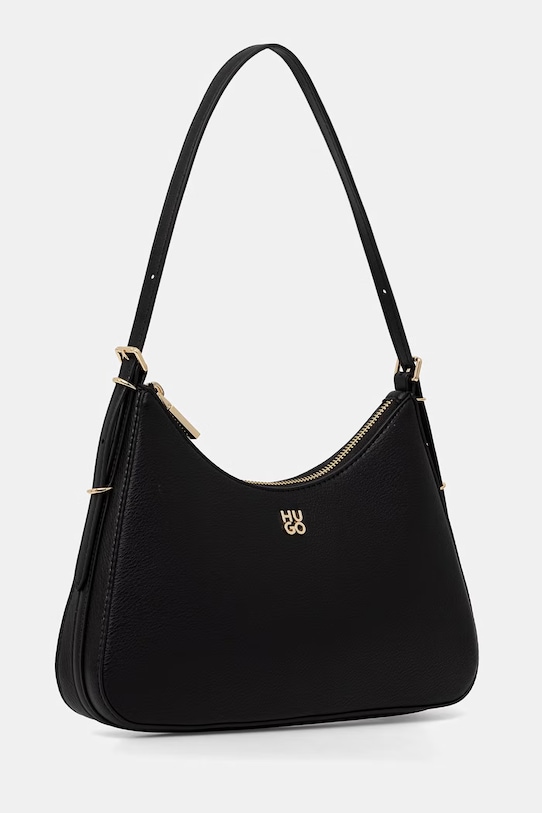 HUGO klasična torbica ženska iz umetnega usnja Neeko PN_Sh. Bag 50563002 črna SS26