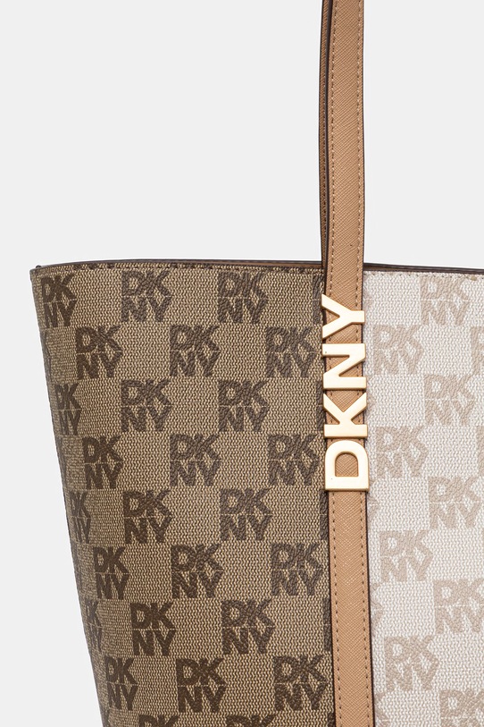 Dkny torebka skórzana beżowy R61A6G54