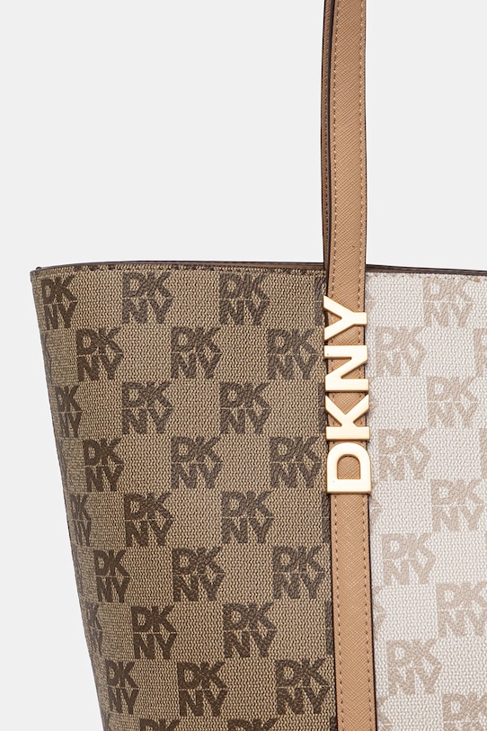 Dkny torebka skórzana beżowy R61A6G54