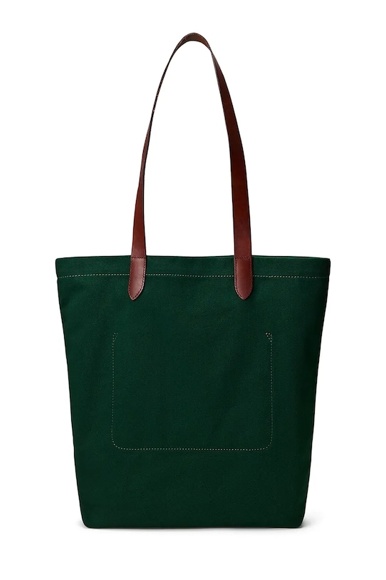 Polo Ralph Lauren CANVAS-SHOPPER-TTE-MED torebka shopper damska bawełniana 405P13610001 zielony SS26