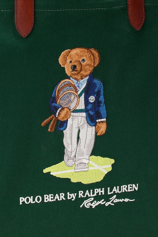 Polo Ralph Lauren CANVAS-SHOPPER-TTE-MED torebka shopper damska bawełniana 405P13610001 zielony