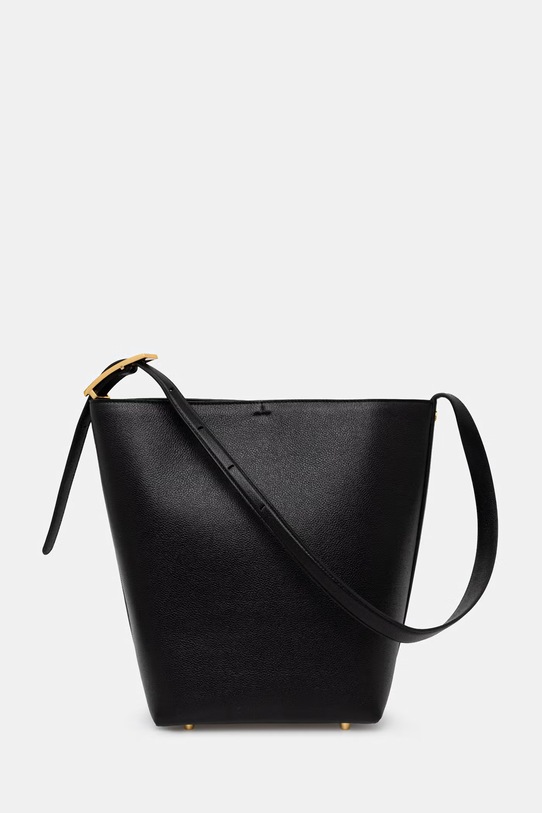 Akcesoria Anine Bing ELLY BUCKET BAG GRAINED LEATHER - BLACK torebka damska skórzana A.13.12178.BLK1 czarny