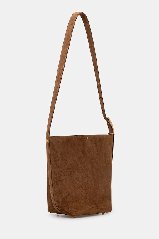 Anine Bing ELLY MEDIUM BUCKET BAG SUEDE - TOBACCO torebka damska zamszowa A.13.12209.BWN02 brązowy SS26