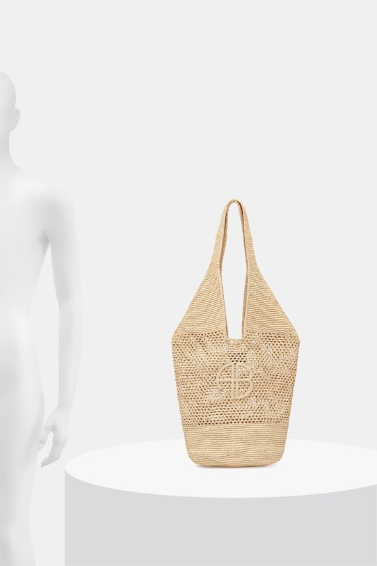 Anine Bing LEAH LOGO HOBO RAPHIA - NATURAL torebka damska A.13.12385.NAT1