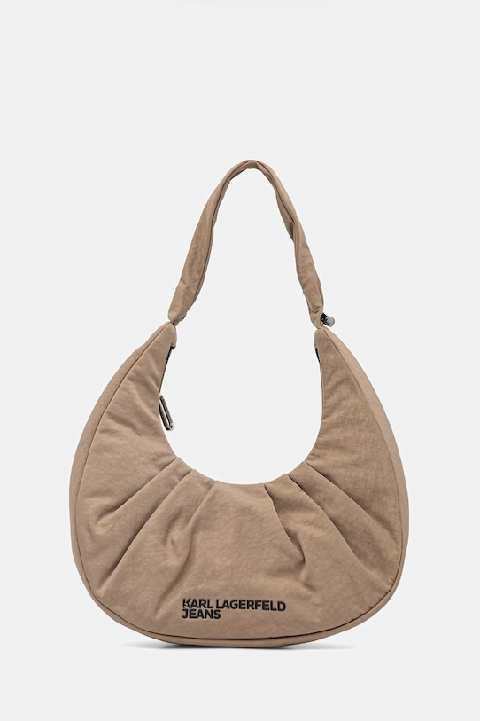 Kabelka Karl Lagerfeld Jeans potlač béžová B2W30145