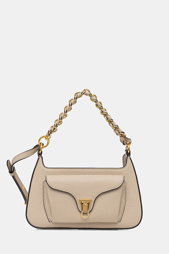 Coccinelle torebka skórzana skóra licowa beżowy E1.TFK.12.02.01