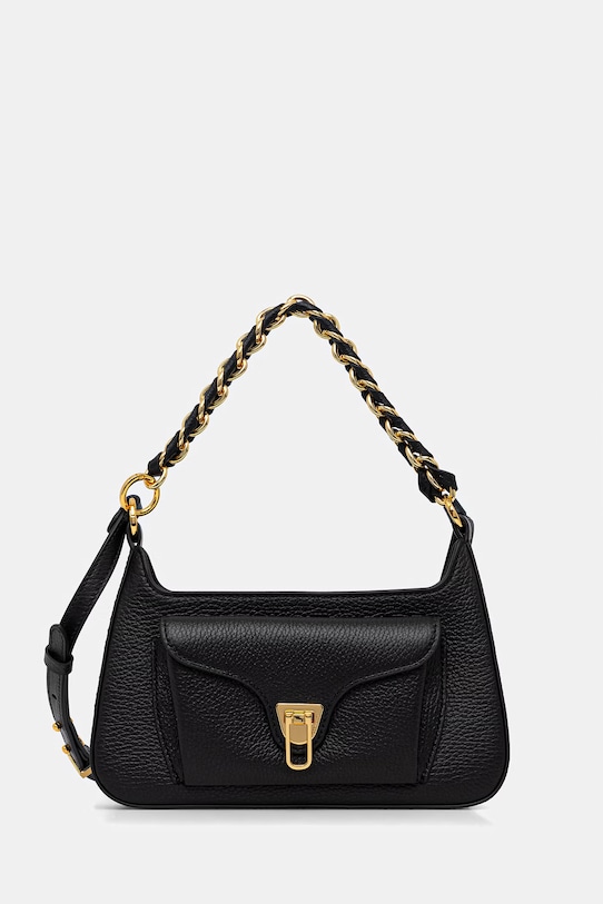 Coccinelle torebka skórzana skóra licowa czarny E1.TFK.12.02.01