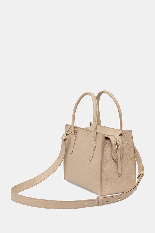 Akcesoria Coccinelle torebka crossbody damska skórzana E1.UAK.18.01.01 beżowy