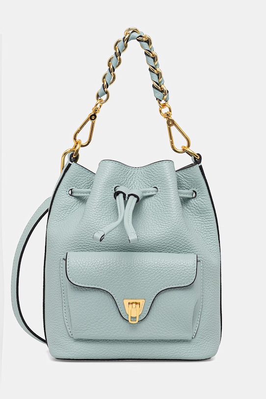 Coccinelle torebka skórzana skóra licowa turkusowy E1.TFK.23.03.01