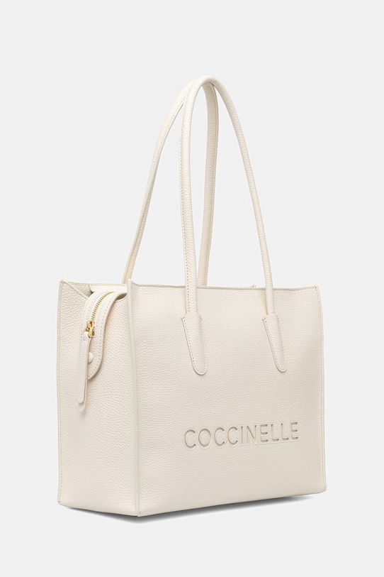 Кожена чанта Coccinelle E1.UAK.11.02.01 бежов SS26