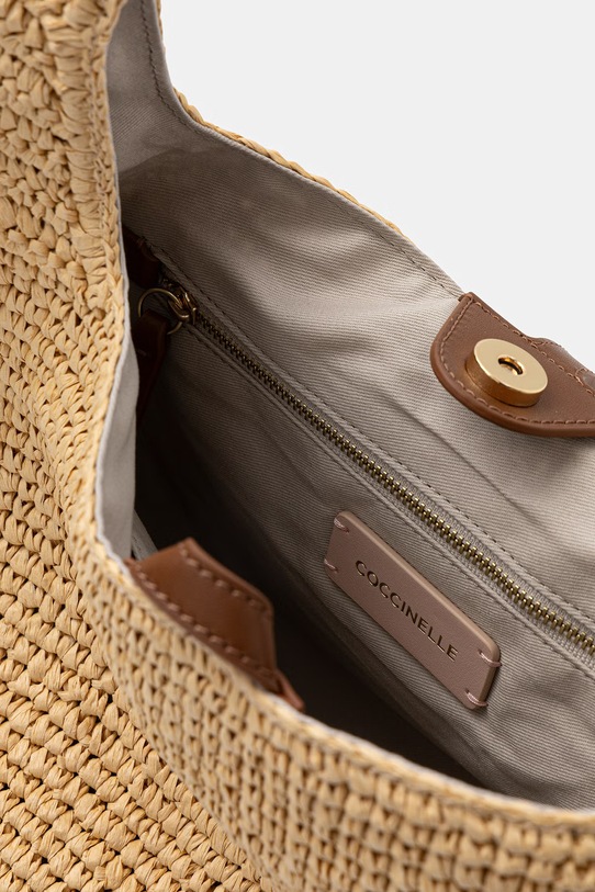 Coccinelle torba plażowa damska E1.UV1.13.01.01 beżowy